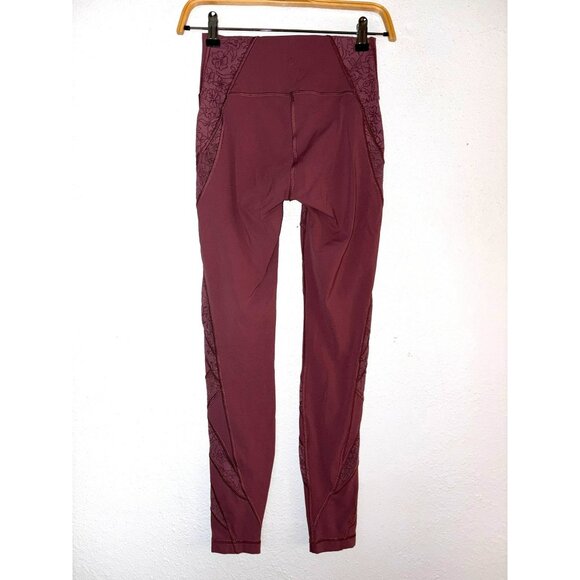 Lululemon Wunder Under Plumful High-Rise Floral Mesh Panel Tight Size 4 - Picture 2 of 8